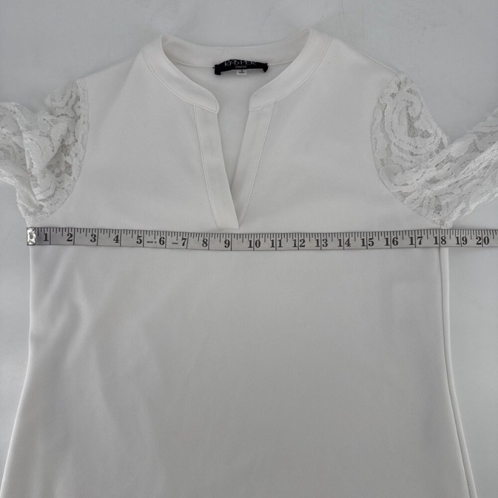 Kasper Womens Size Small White Lace Sheath Dress Work Office Career - Picture 12 of 14